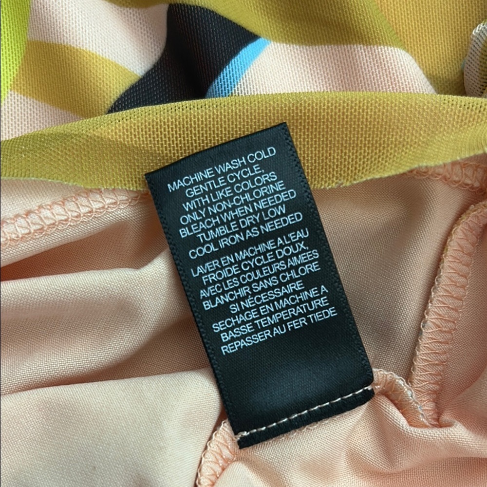 AFRM Didi Vibrant Blue and Yellow Long Sleeve Dress - Picture 8 of 10